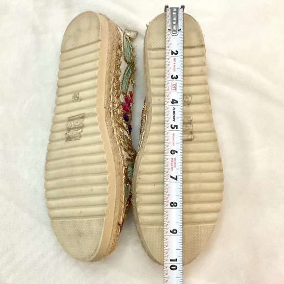 PATRIZIA by Spring step- “Maylis” Embroidered Canvas Espadrille Slip On Size 38 - Picture 10 of 16